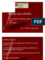 Revisão ENADE - Administração, TGA e Sociologia