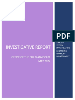 Office of the Child Advocate Harmony Montgomery Investigative Report_May 2022