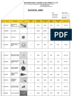 Quotation Sheet: Shenzhen Yimingda Industrial & Trading Development Co.,Ltd