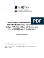 A Intervenção Do Estado Nas Relações Privadas Familiares (Art.º 1790.º CC)