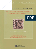 Historia de Cantabria Un Siglo de Historiografia y Bibliografia 19001994 Tomo I 0