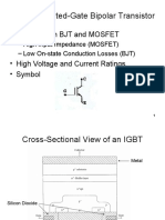 IGBT: Insulated-Gate Bipolar Transistor: - Combination BJT and MOSFET - High Voltage and Current Ratings - Symbol