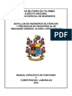 MFUNCIONES Batallón de Ingenieros de Atención y Desastres No. 80 Bg. Álvaro López Vargas..