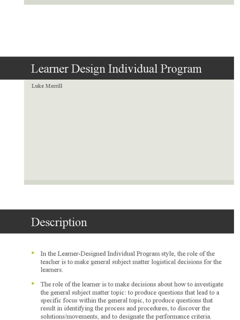 Individual Learning Style | PDF