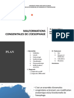 MALFORMATIONS CONGENITALES DE L’OESOPHAGE(1) 1 2