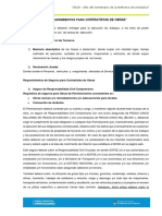 Requerimientos para Contratistas de Obras Anexo I