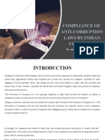 Compliance of Anti-Corruption Laws by Indian Companies: By: Aditya Chauhan (00319103817) Class: BA LLB 9
