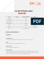 Lista de Útiles 2022 - 2. Grado