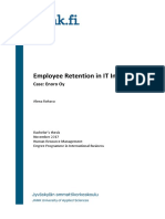 Employee Retention in IT Industry: Case: Enoro Oy