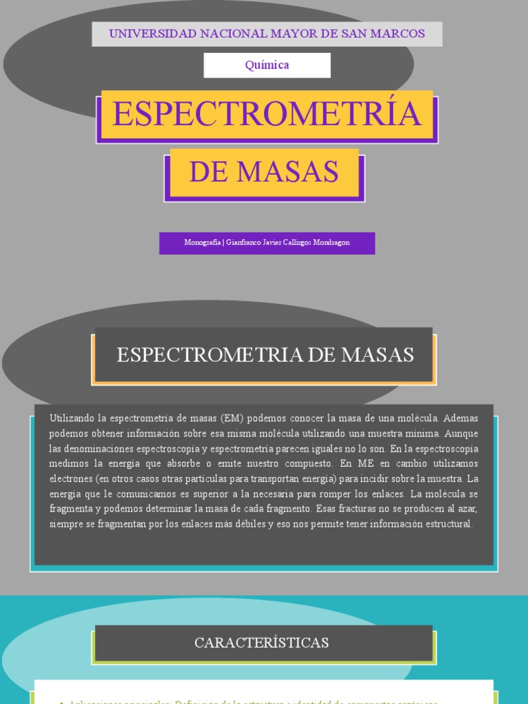 Espectrometría de Masas: Principios y Aplicaciones | PDF ...