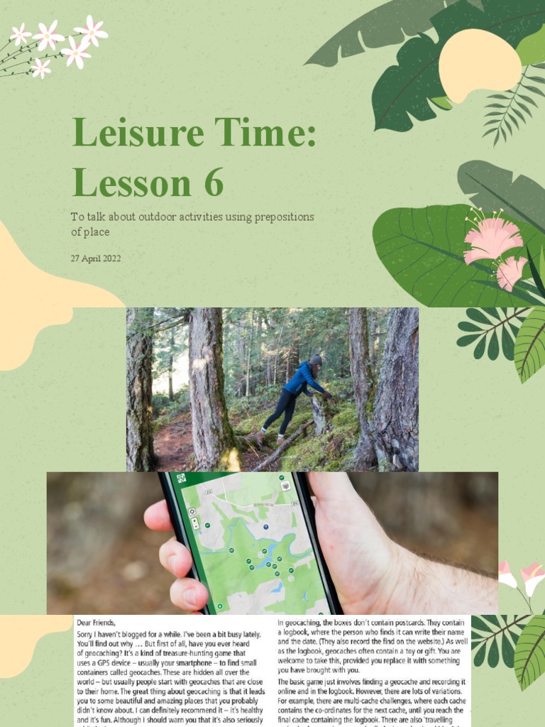 Leisure Time Lesson 6 To Talk About Outdoor Activities Using