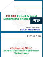 Ethical & Legal Dimensions of Engineering: Engr. Dr. Ahmad Nawaz