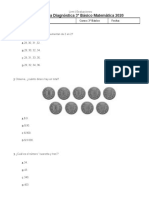 Prueba Diagnostica 3 Basico Matematica