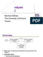 CSC 453 Lexical Analysis (Scanning) : Saumya Debray