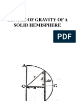 Centre of Gravity of A Solid Hemisphere