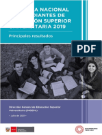 Encuesta Nacional de Estudiantes de Educación Superior Universitaria 2019 Principales Resultados