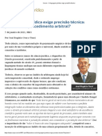 Linguagem jurídica e precisão no processo arbitral