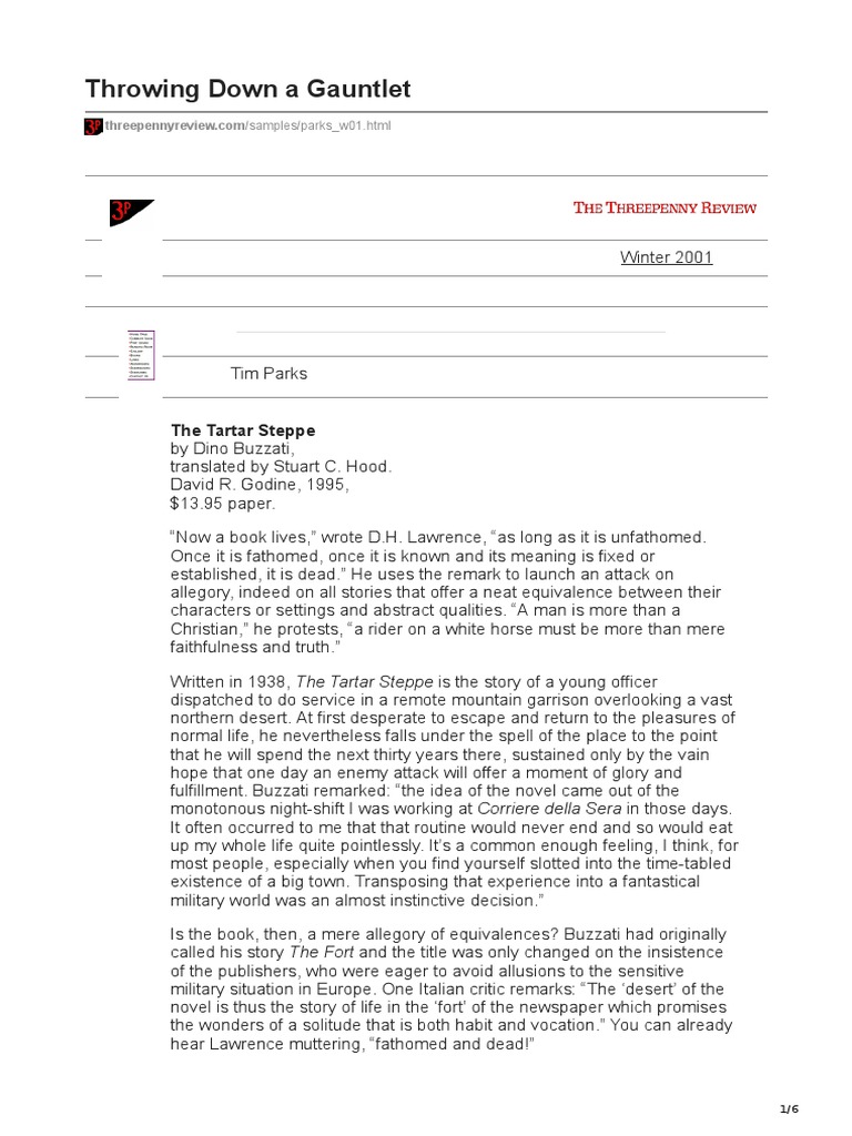 Throwing Down A Gauntlet PDF