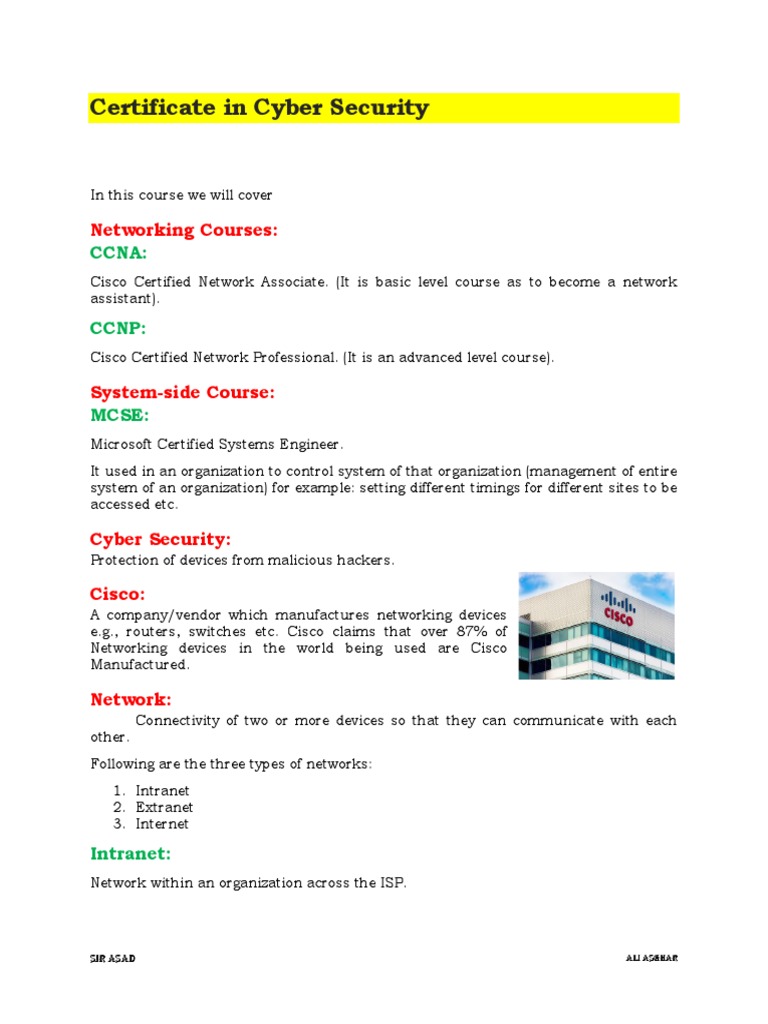 Cyber Security Course | PDF