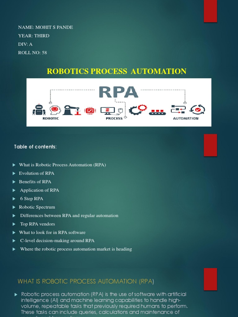 Robotic Process Automation | PDF | Automation | Robotics