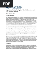 Afghanistan Weekly War Update the U.S. Drawdown and UAV Strikes in Pakistan