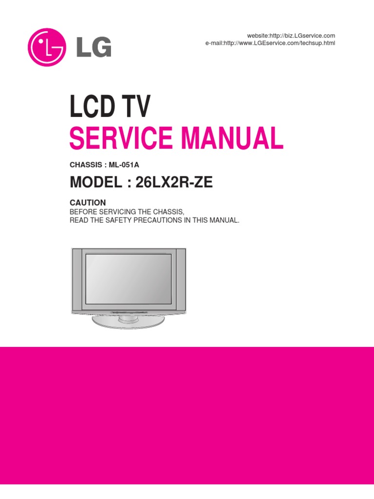 Lg Ml051a Chassis 26lx2r-Ze Lcd Tv Sm | Printed Circuit Board | Soldering
