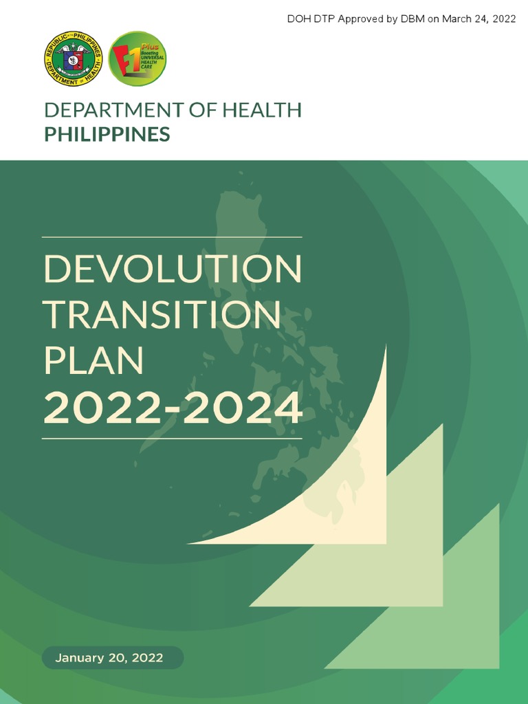 DOH Devolution Transition Plan 20222024 PDF Hospital Health Care