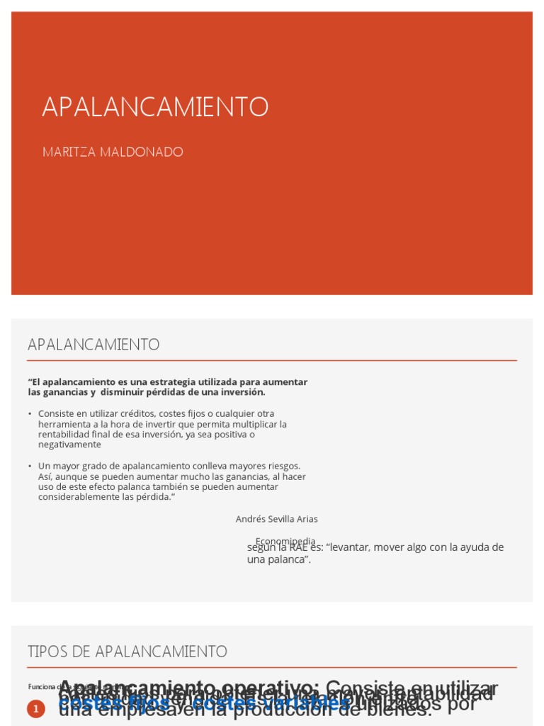 Tipos de Apalancamiento en Inversiones | PDF | Finanzas y dinero