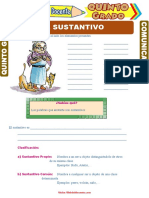 Clases de Sustantivo para Quinto Grado de Primaria