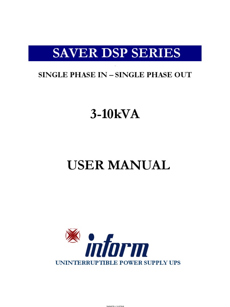 Ups DSP Manuals | PDF | Power Inverter | Rectifier