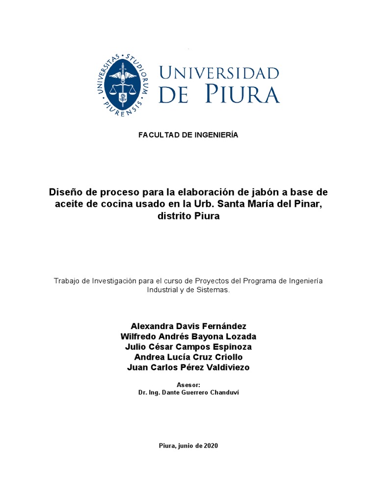 PYT Informe Final Proyecto EcoJabon | PDF | Aceite de oliva | Biodiésel