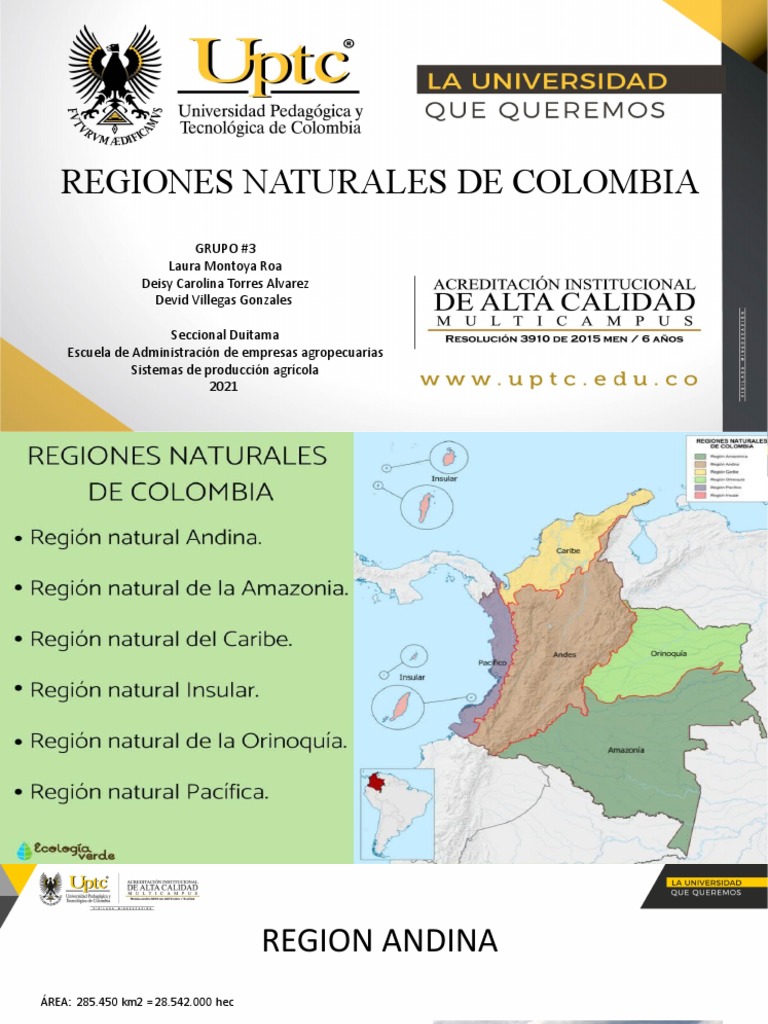 Regiones Naturales de Colombia | PDF | Alimentos