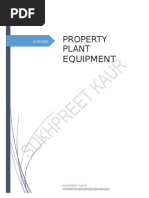 Property Plant Equipment: Sukhpreet Kaur