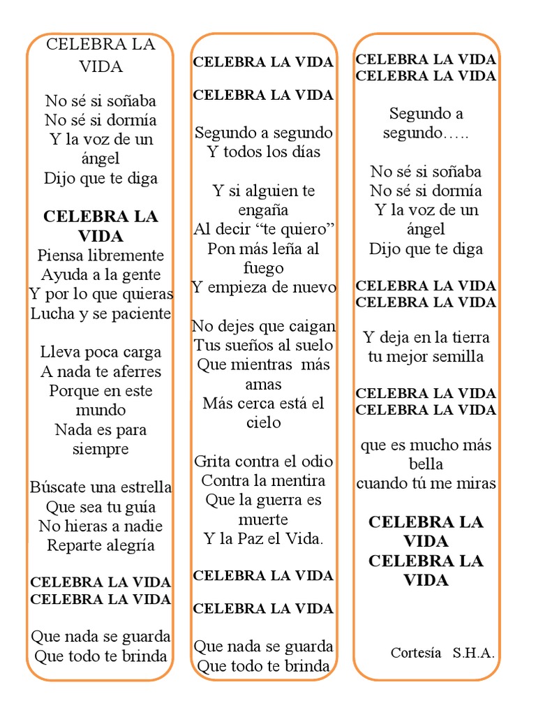 Celebra La Vida Pdf