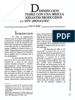 Esinfeccion Del Agua Potable Con Una Mezcla de Gases Oxidantes Producidos in Siz'U (Moggod) L