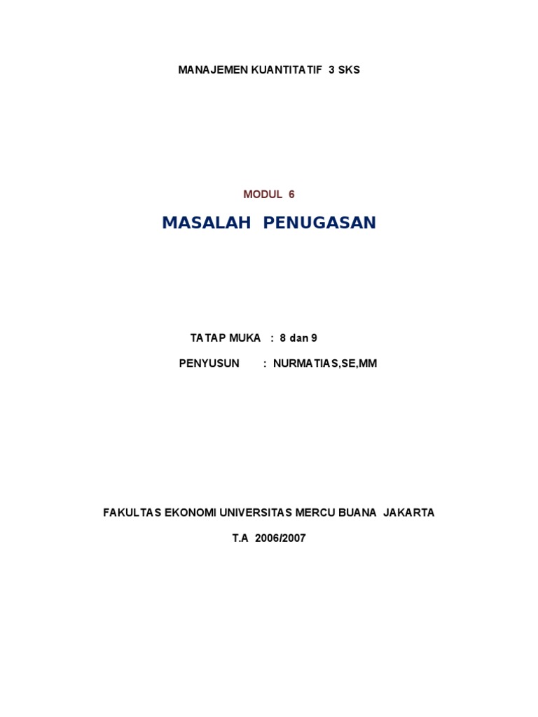 Masalah Penugasan
