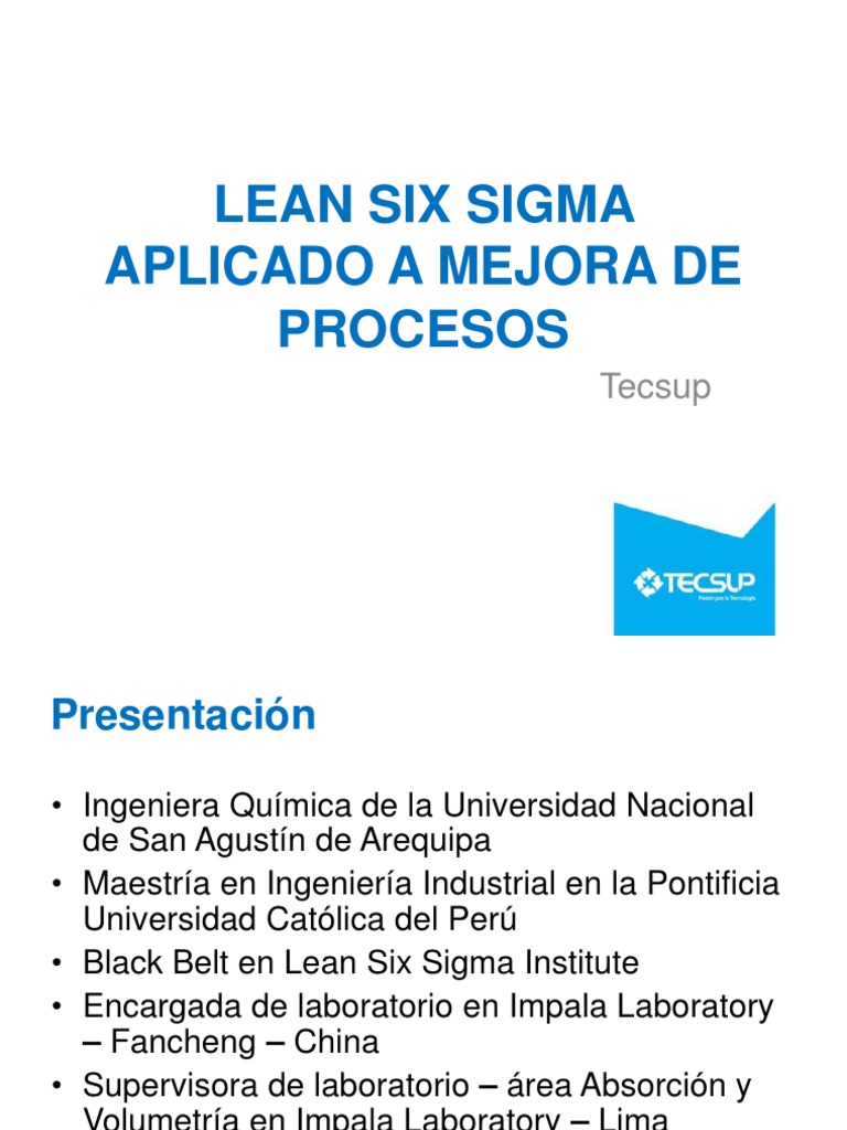 Lean Six Sigma en Mejora de Procesos | PDF | Lean Manufacturing ...