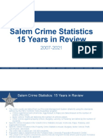 Salem Police 15-year crime trends 2007 - 2021