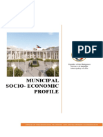 Municipal Socio-Economic Profile: Office of The Municipal Planning and Development Coordinator