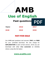 Jamb Eng Questions 16 20