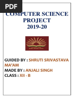 Computer Science Class-XII (2021-22) (Investigatory Project) | PDF | My ...