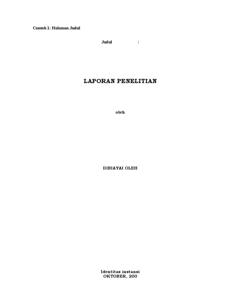 Penulisan Laporan Penelitian (Materi) | PDF
