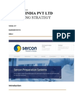 Marketing Strategy: Sercon India PVT LTD