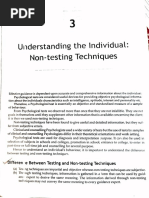 Understanding The Individual - Non Testing Techniques