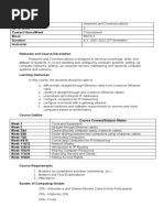 Syllabi in Networks and Communications Nc101