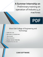 A Summer Internship On: Preliminary Training On Operation of Industry 4.0 Machines