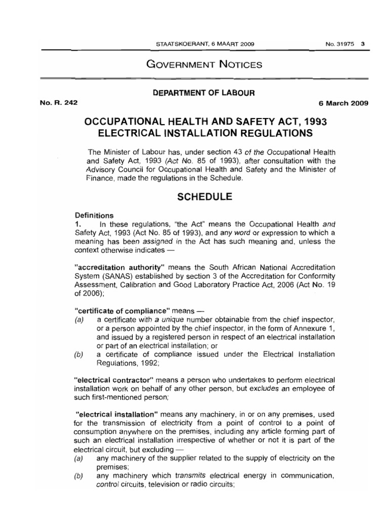 ELECTRICAL INSTALLATION REGULATIONS visual data 7