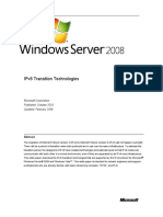 Ipv6 Transition Technologies: Microsoft Corporation Published: October 2003 Updated: February 2008