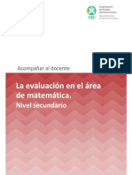 La Evaluación en El Área de Matemáticas