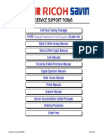 Service Support Forms: (Strategic Partnership in Ricoh Education)